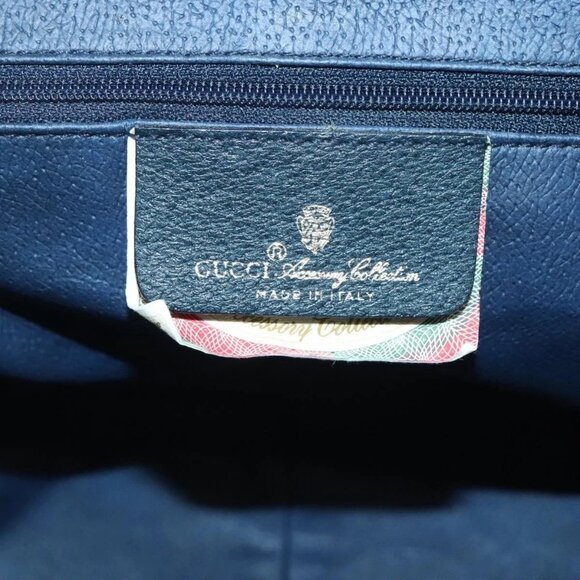 GUCCI Shoulder Bag PVC Leather Navy Gold 116 02 107 Auth ep9165 - Picture 12 of 16